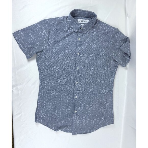 MEN'S MIZZEN + MAIN LEEWARD CLASSIC SHORT SLEEVE DEEP OCEAN FLORAL PRINT M size - Picture 2 of 9